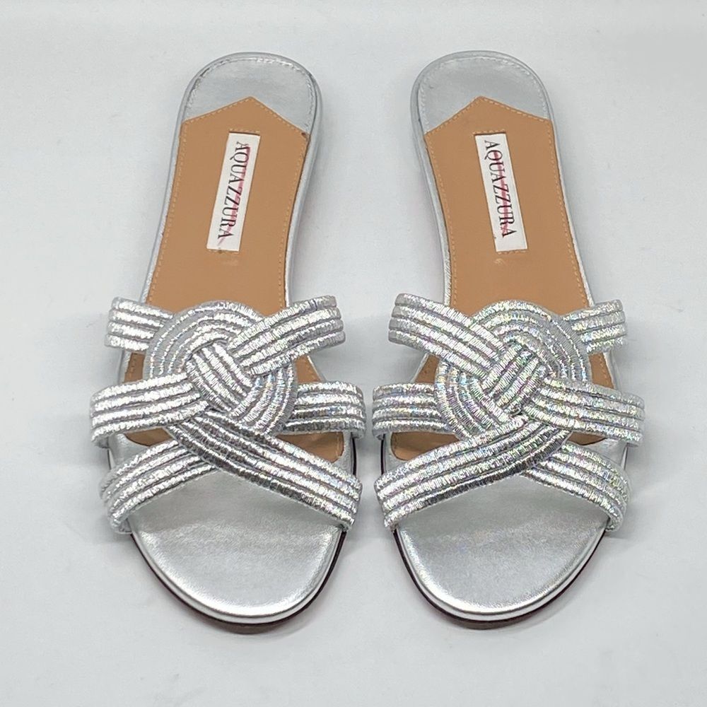 Aquazzura Felix Leather Sandals size 37.5